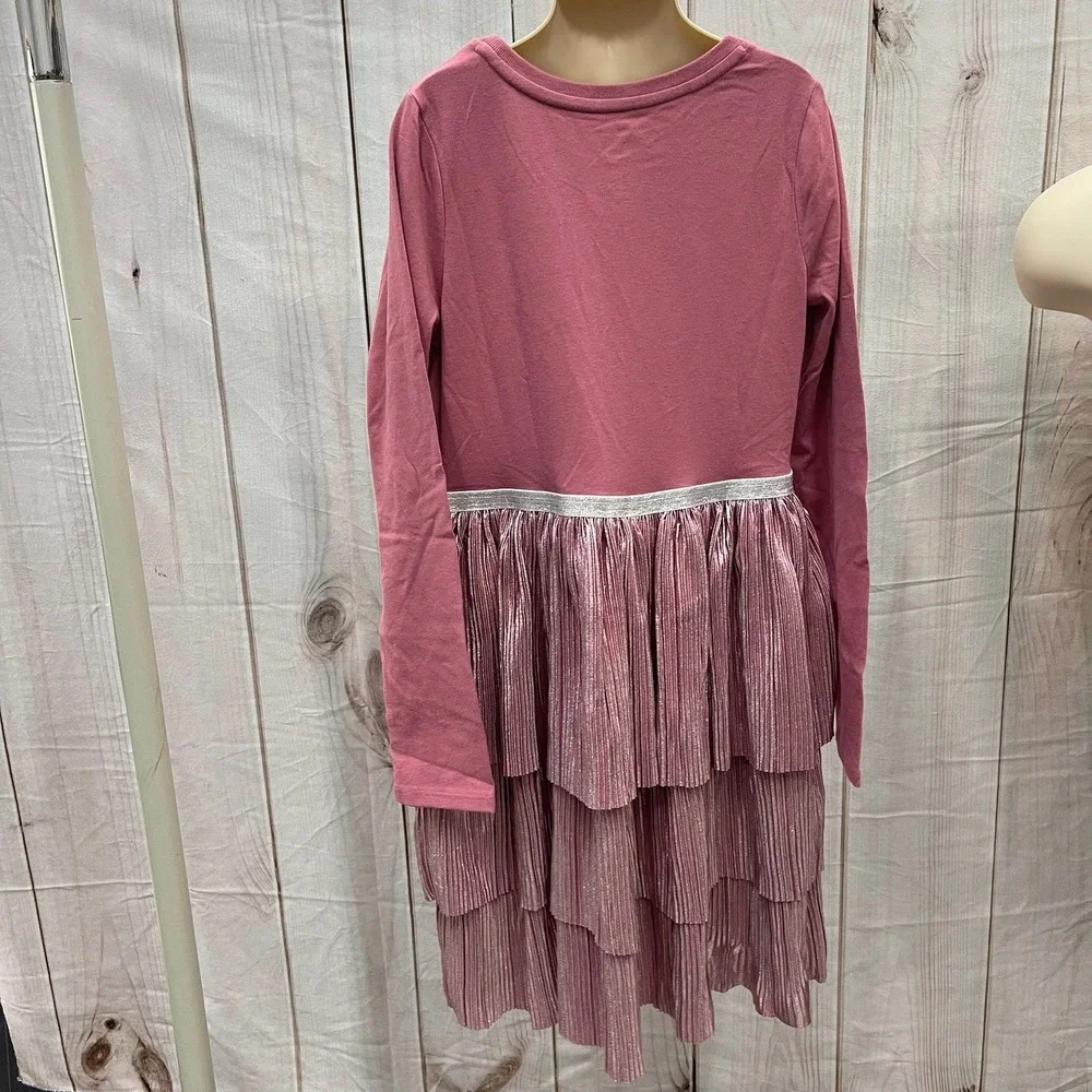 Disney Jumping Beans Minnie Mouse Pink Sequin Tiered Pleated‎ Dress Kids Size 10